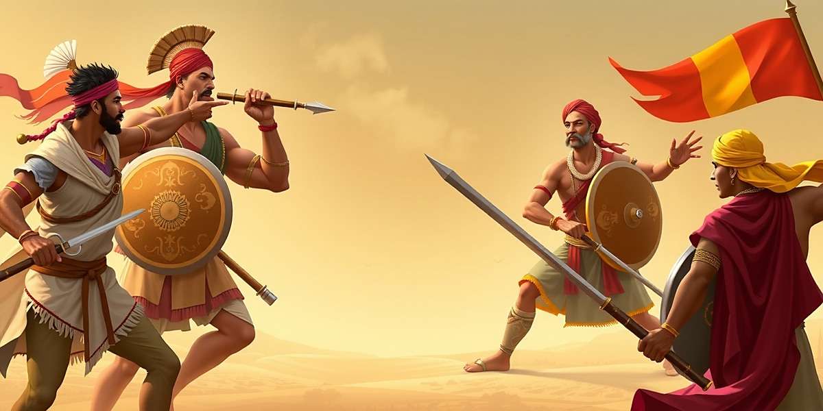 Saffron Soldiers Duel Warrior Roster Saffron Soldiers Duel warrior roster showing diverse Indian warriors from different regions