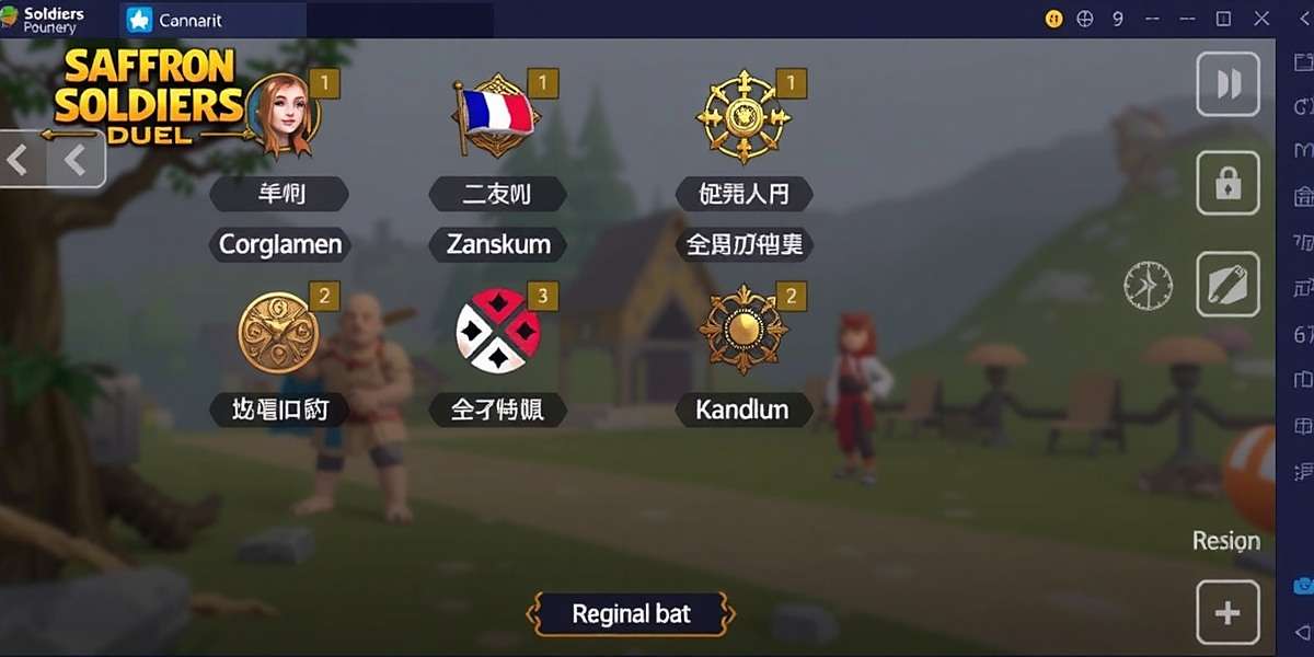 Saffron Soldiers Duel Localization Saffron Soldiers Duel regional adaptation showing different language options and regional content